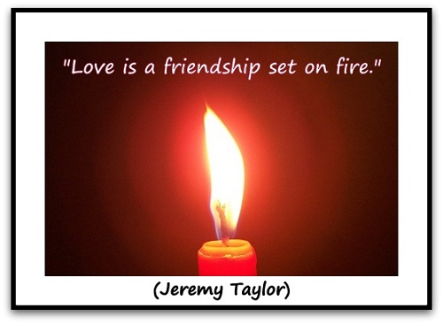 "Love is a friendship set on fire." (Jeremy Taylor)