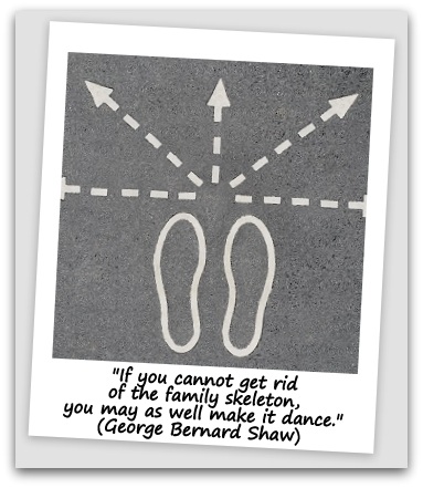 "If you cannot get rid of the family skeleton, you may as well make it dance." (George Bernard Shaw) 