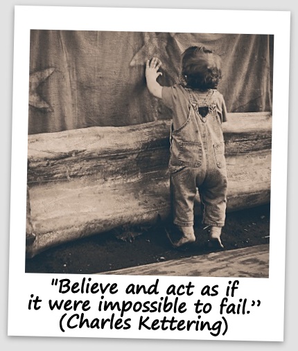 "Believe and act as if it were impossible to fail.” (Charles Kettering)